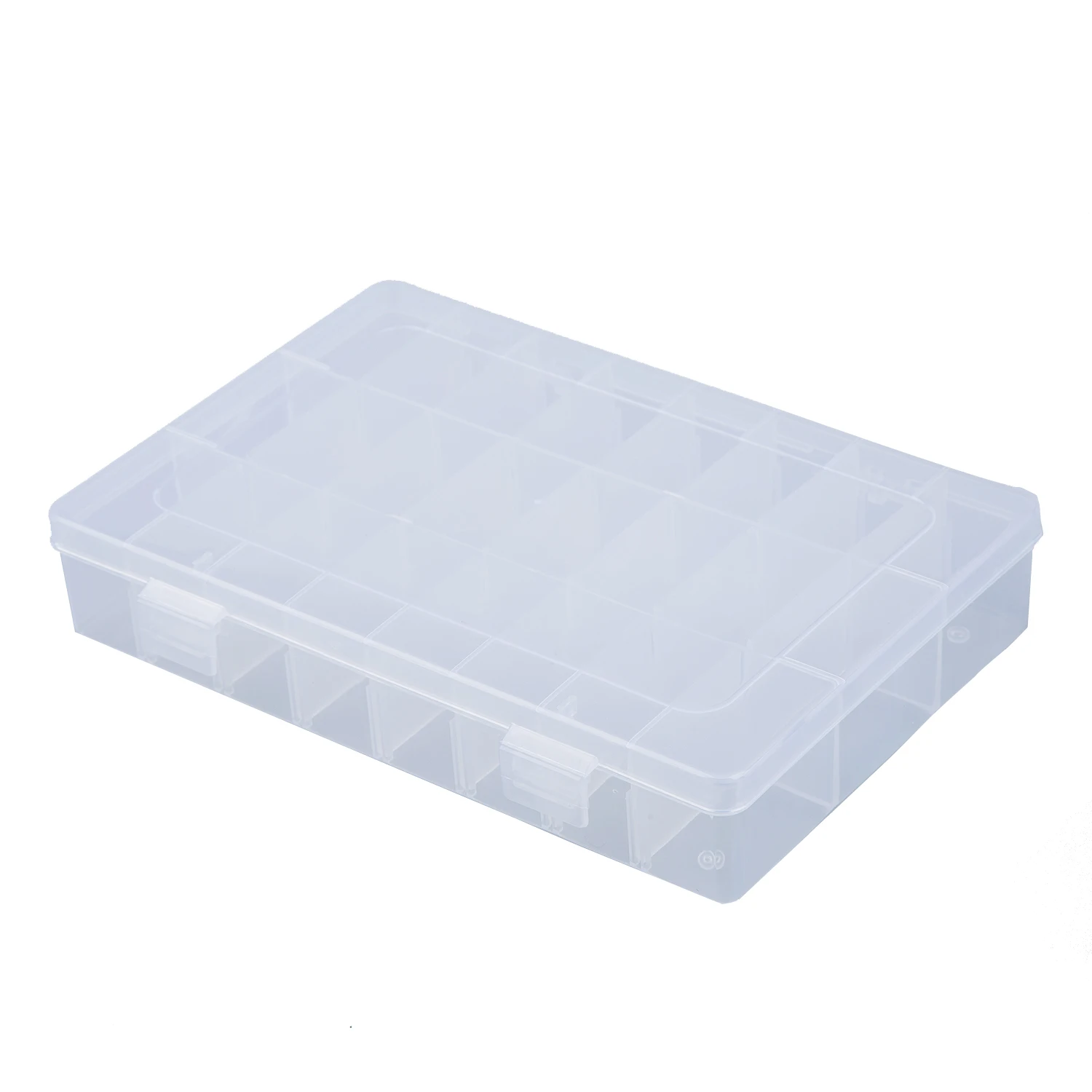 HOT Clear White Plastic 24 Slots Electronic Components Storage Case