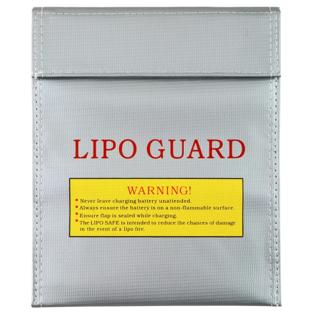 

1pcs RC LiPo Safety Fireproof RC LiPo Li-Po Battery Bag Safe 23*18Cm Bag Sack Battery Safety Protective Bag Safe Guard Silver