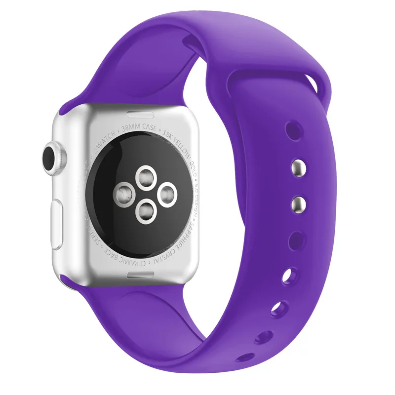 Мягкий силиконовый ремешок для часов Apple Watch 4/3/2/1 спортивный браслет correa iWatch 44/40 мм