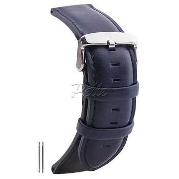 

Pelle Vintage Oil Wax Leather Strap Watchband Wristband 18mm Blue Replacement Watch Strap Unisex