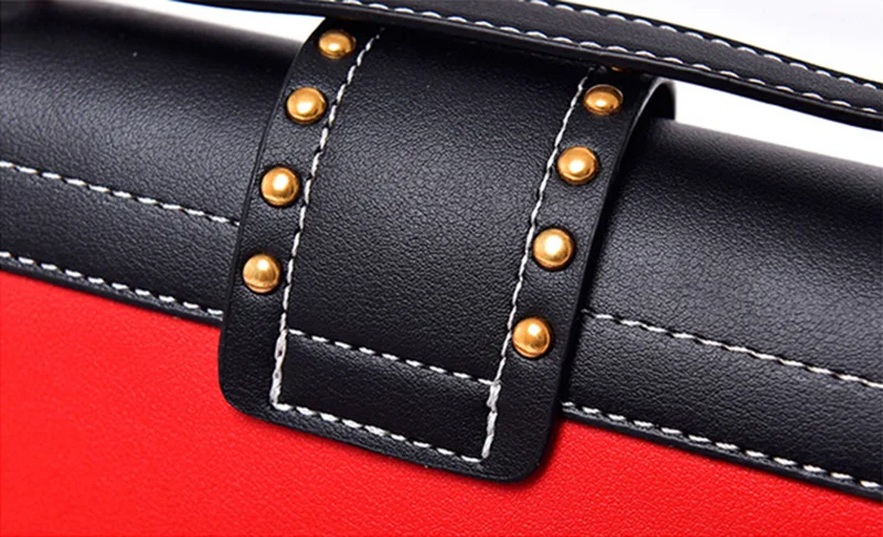 Fashion Women Handbag Lion Head Lock Small Square Pack Crossbody Shoulder Feamle Tote Bags Ladies Casual Rivet Wallet SS0419 (14)