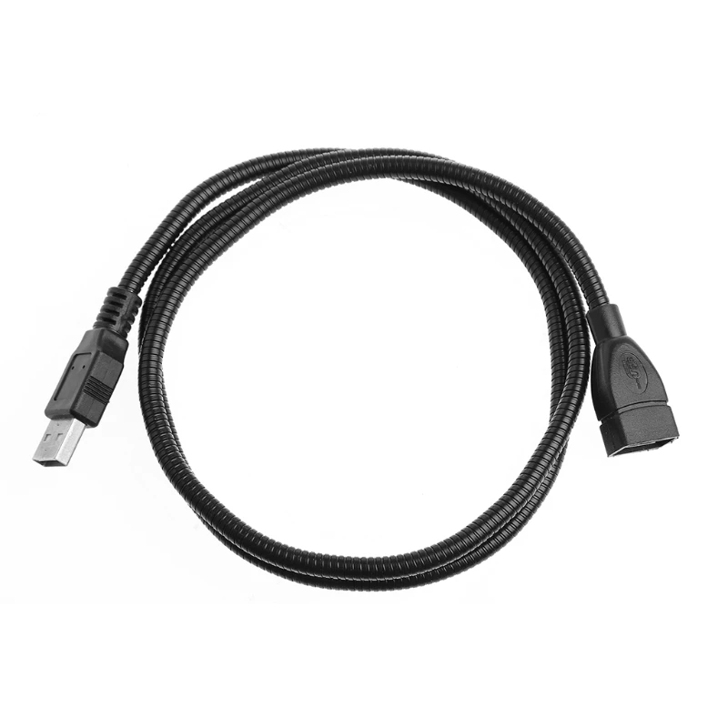 

USB Male to Female Adapter Cord Extension Gooseneck Flexible Metal Stand Cable