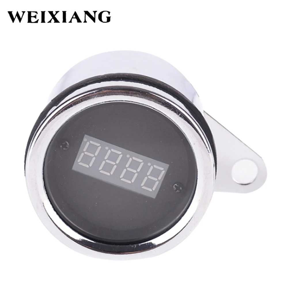 

Motorcycle 4 Digital Speedometer Odometer Speed Measure Meter 5-9999 RPM With Red Led Light For Scooter ATVs Dirt Pit Bike