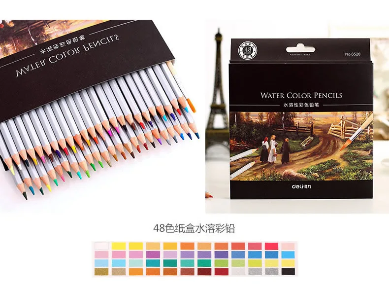 Eval 24 36 48 72 Набор цветных карандашей акварельные карандаши высокого качества для детей, студентов, художников, рисования карандашей акварельные ручки