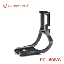 SUNWAYFOTO PCL-5DIVG Cabeça do Tripé Quick Release Placa L para 5D Mark IV com aperto da bateria L-suporte QR Placa Acessórios da câmera