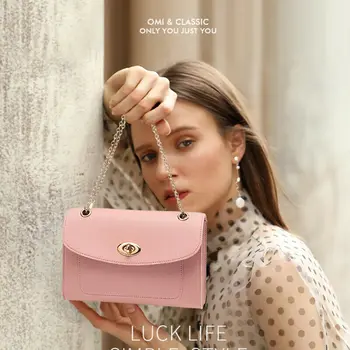 

New Women Square Bag Leather Solid Color Handbags Chain Shoulder Bag Small Crossbody Bags For Ladies Messenger Bags Fashion