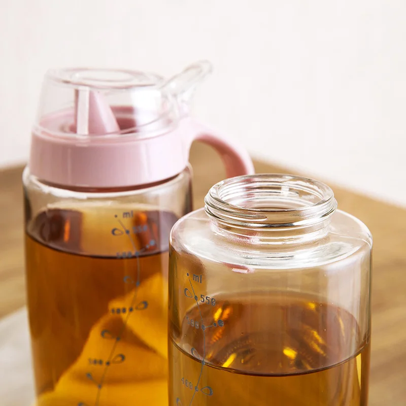 LIYIMENG 500ML Glass Jug Leakproof Oil Tank Vinegar Pot Soy Sauce Oil Bottle Vinegar Bottles Sesame Oil Pot Kitchen ToolsB10