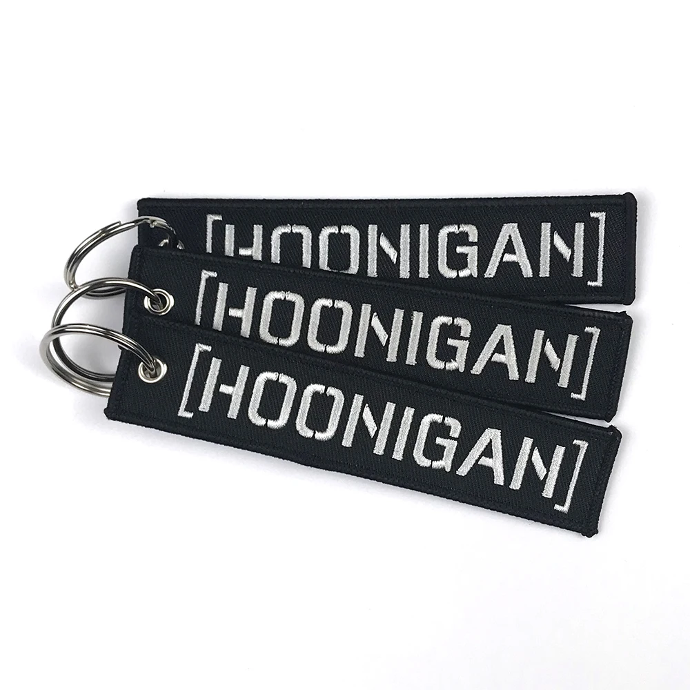 MENJITU модный Hoonigan брелок для автомобилей и ключ мотоцикла Fobs Hoonigan держатель ключей Брелоки цепочки 3 шт./партия