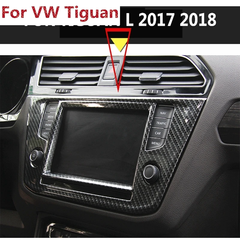 Аксессуары для volkswagen tiguan 2017 2018 abs Хромовая навигационная коробка Автомобильная
