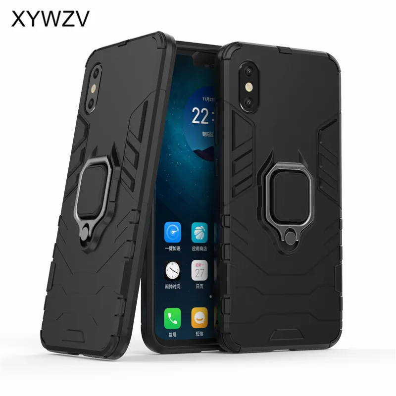 Xiaomi Mi 8 Explorer Case Soft silicone Hard Armor Metal Finger Ring Holder Phone Case Xiaomi Mi 8 Explorer Cover Mi 8 Explorer
