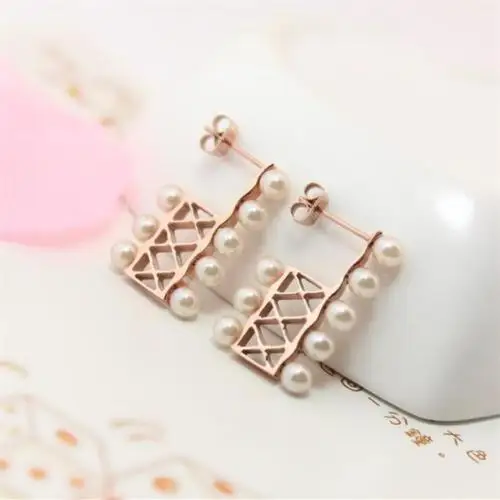 Вы кто пришел из звезд Jeon Ji Hyun жемчужные серьги титановой стали|steel titanium earings|steel