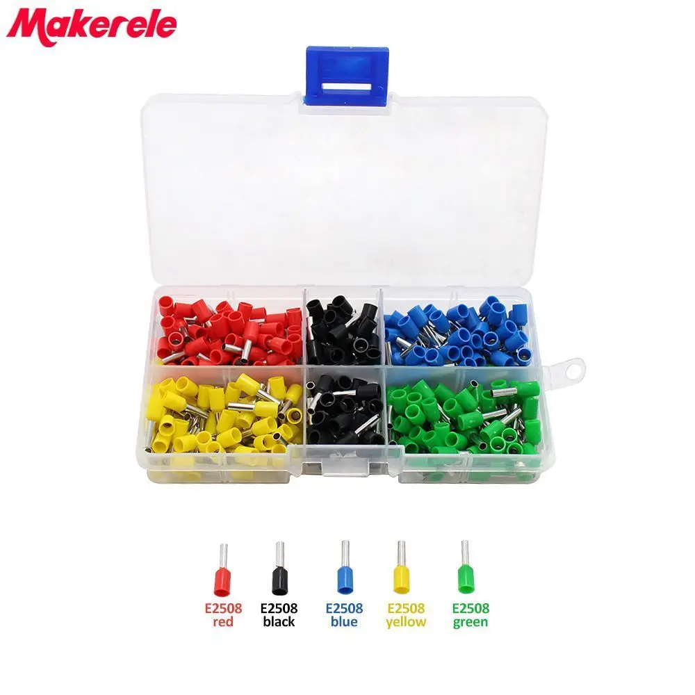 300 pcs/Box Mixed Copper Wire Crimp Tube Connector Spade Insulated Cord Pin End Cable Wire Terminal Electrical Hand Tool Set 300 pcs/Box Mixed Copper Wire Crimp Tube Connector Spade Insulated Cord Pin End Cable Wire Terminal Electrical Hand Tool Set