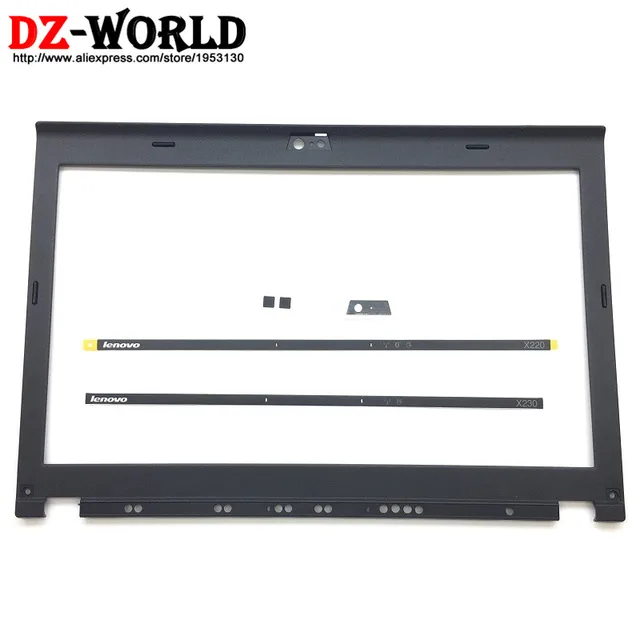 New Original LCD Front Shell Bezel Cover for ThinkPad X220 X230 w/ LED Light Indicator Camera Plate Screw Covers 04W2186 04Y1854