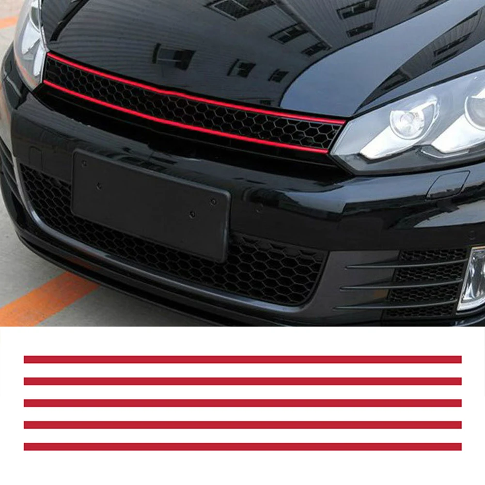 Front Hood Grille Decals araba aksesuar Reflective Car Fabric Strip Sticker Decoration for VW Golf 6 7 Tiguan Front Hood Grille Decals araba aksesuar Reflective Car Fabric Strip Sticker Decoration for VW Golf 6 7 Tiguan