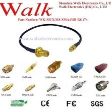 ВЧ-кабель/перемычка/косички: прямой штекер mcx SMA для женщин прямой с кабель RG174