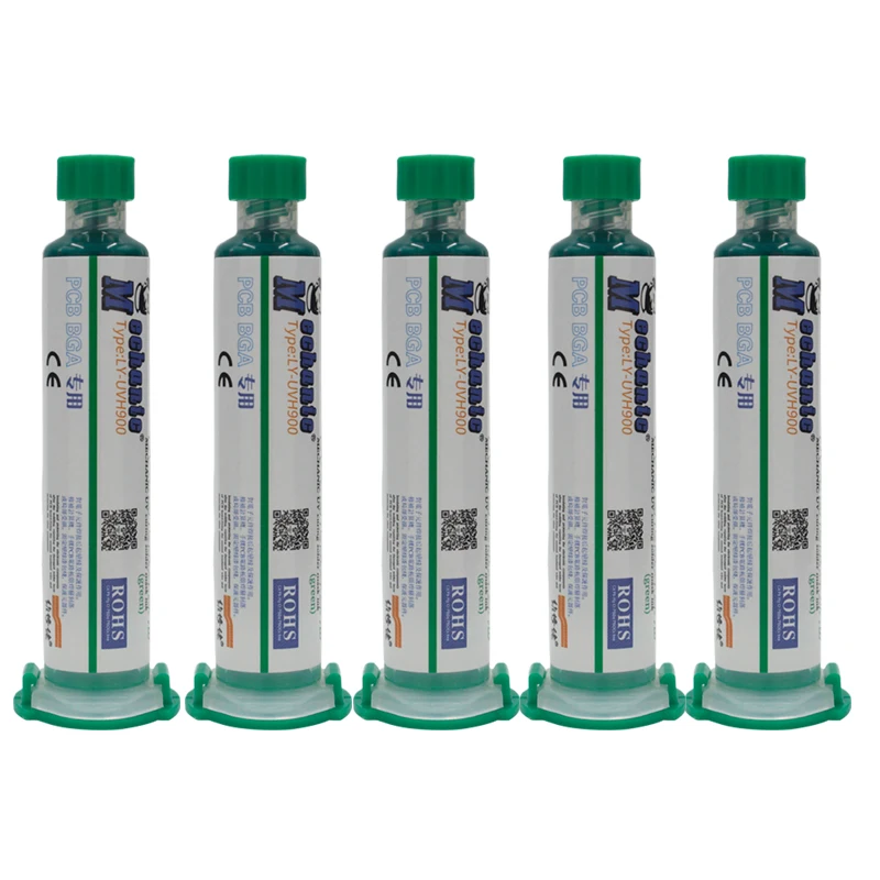 

H900 10ML UV SOLDER MASK GREEN PCB PAINT PREVENT CORROSIVE ARCING Soldering Paste Flux Cream Welding Fluxes Oil 5pcs/lot