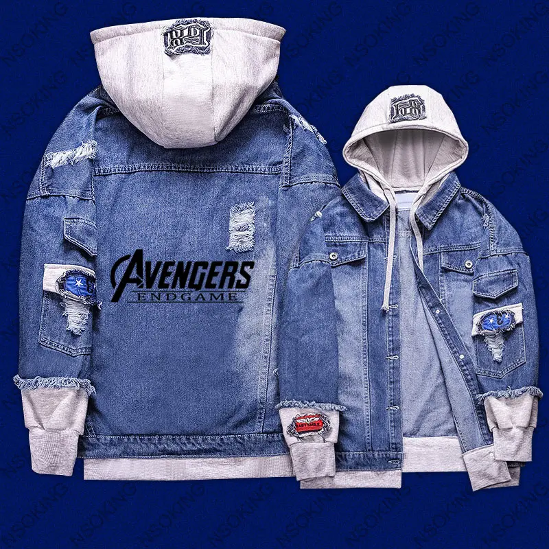 New Avengers Endgame Jeans Coat Avengers 4 Infinity War-Part II Men Quantum suit hoodie Women reflect light Fashion Jacket