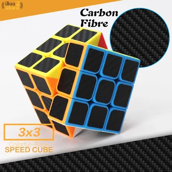 

Carbon Fiber Sticker Magic Cube 3x3x3 cube 3*3*3 Speed Cube Puzzle Professional Magico Cubo Toy For Children Gift