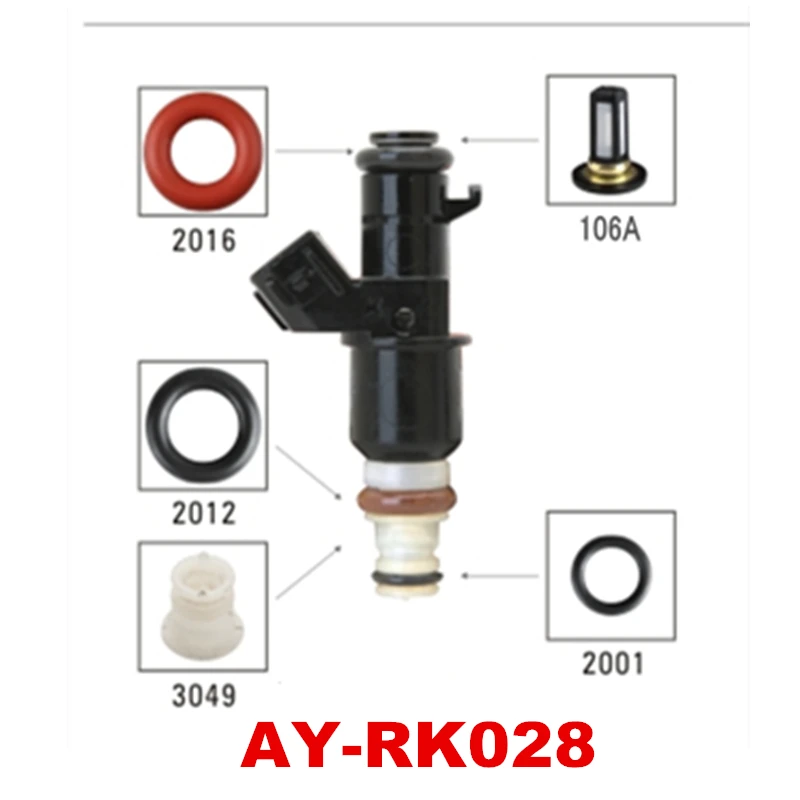 

100sets free shipping fuel injector repair kit with filter remove tool microfilter for honda crv 2.4 L injectors.(AY-RK028)