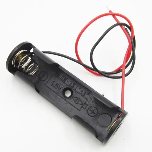 

10PCS AA Battery 1.5V Holder Storage Box Case with 5" Lead for DIY Experiment