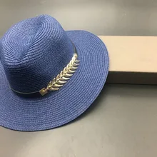 10 шт. /-A166 Панама элегантный стиль Блестящая рыбья кость пляжная шляпа от солнца