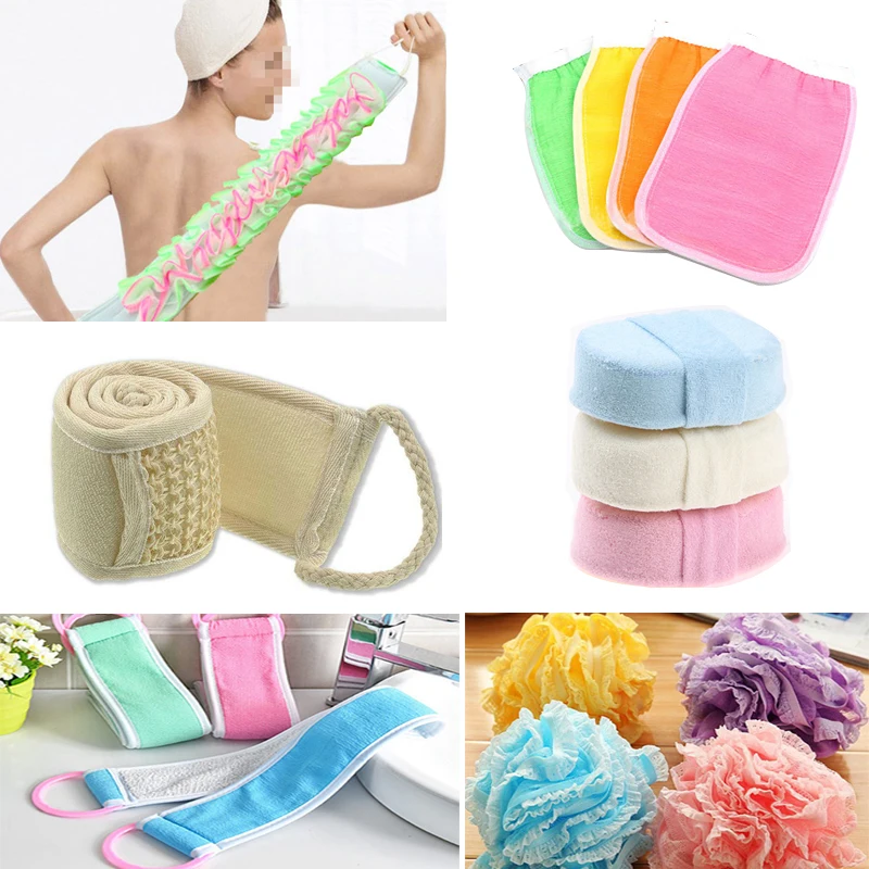 Мяч для ванной для Отшелушивание тела душ мяч Loofah назад Скраб Губка-скруббер для ванны полотенце сетчатая губка щетка для ванной Аксессуары для ванной комнаты