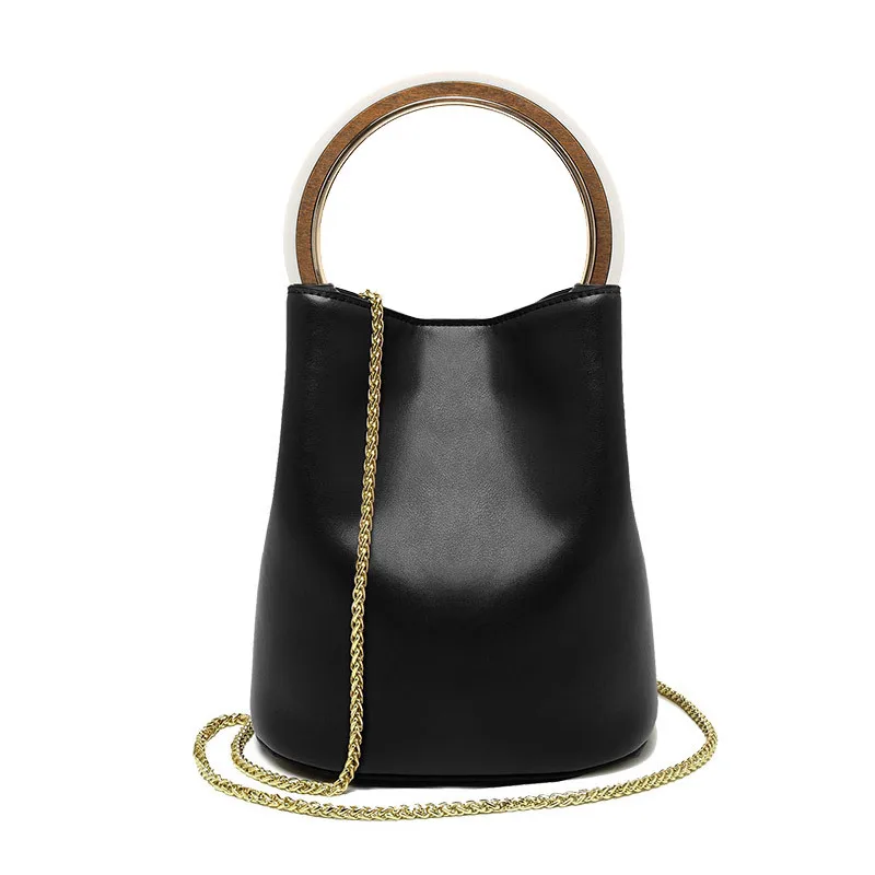 Модные женские пояса из натуральной кожи сумки для женщин кольцо на сумку цепи курьерские для сумка женская маленькая - Цвет: Черный