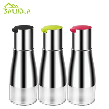 

1pc Fashion kitchen supplies stainless steel glass leak-proof oil bottle oil and vinegar bottles Bbq Tools