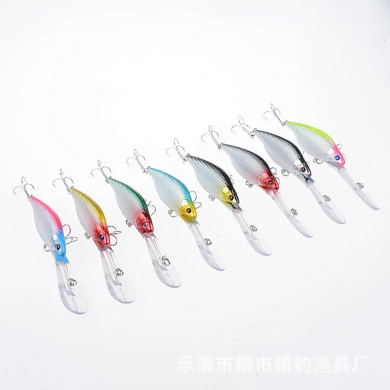 

8Pcs/Lot Laser Minnow Fishing Lures Crank Bait 11cm/9.2g Floating Artificial Plastic Hard Baits Crankbait Swimbait Wobblers