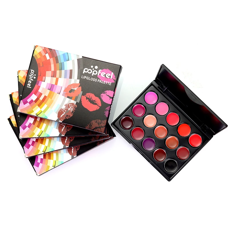 15 Colors Lip Gloss Palette Make Up Lipstick Beauty Cosmetic Long Lasting Palette Lipgloss Lip