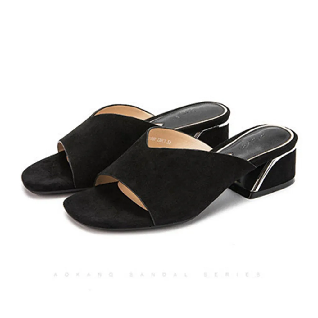

Women's Fashion High Heeled Sandals Open Toe Slippers Ladies Fish Mouth Sandals Summer Round Toe slipper shoe outside Apr 23