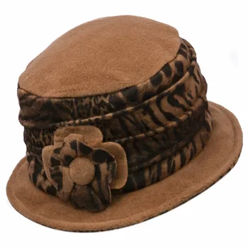 

Ladies Animal Printed Winter Fleece Bucket Soft Wool Hat Hat Winter Ladies Fashion Hats W10-2835