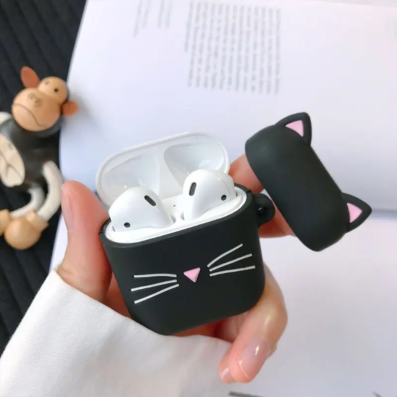 

Cute Cartoon Silicone Wireless Bluetooth Earphone Protective Case Cover for for Apple Airpods 1/2 Headphone Charging Box Accesso