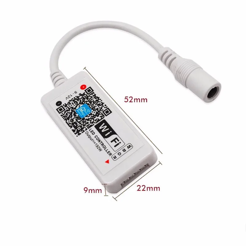 Светодиодный mi ni контроллер компонентного видеосигнала для WiFi RGBW с входным напряжением для Светодиодные ленты света DC 9-12 V WiFi mi света на базе Android и IOS приложение для SMD3528 5050 Светодиодные ленты