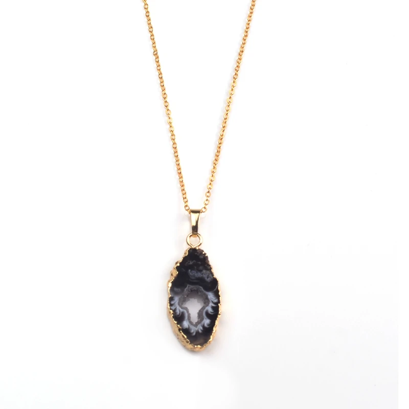 Подвески Druzy Geode Agates колье с кулоном женские ожерелья подвески ювелирные изделия