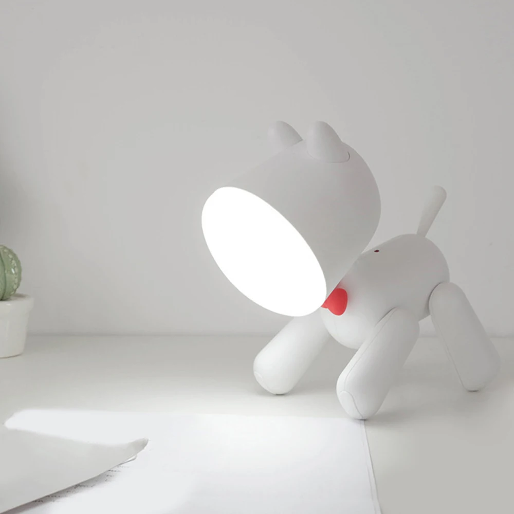Animal dos Desenhos Animados do Cão Crianças do Presente do Bebê de Cabeceira Usb para as Crianças Forma Night Light Silicone Pode Ser Escurecido Lâmpada Recarregável Quarto Led 3 Lâmpada Recarregável Usb Para As Crianças Crianças