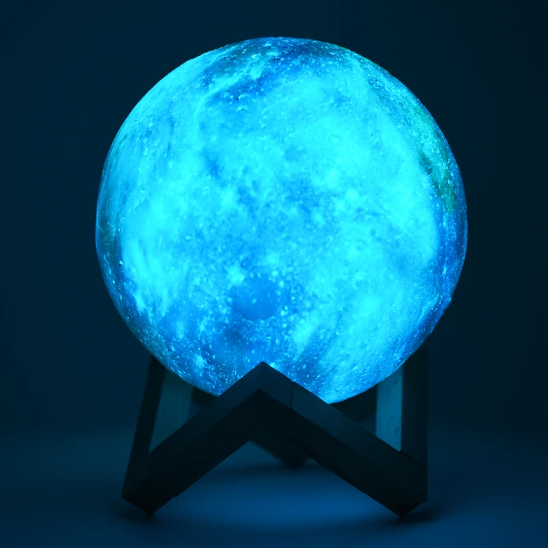  Rambery Moon Lamp 3D Moon Night Light Lamp with Stand star Galaxy lamp 3D Lunar Night Light Remote  - 33002863377