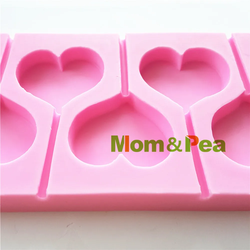Силиконовая форма Mom & Pea в форме сердца 0980 4 7 см леденец украшение для торта 3D