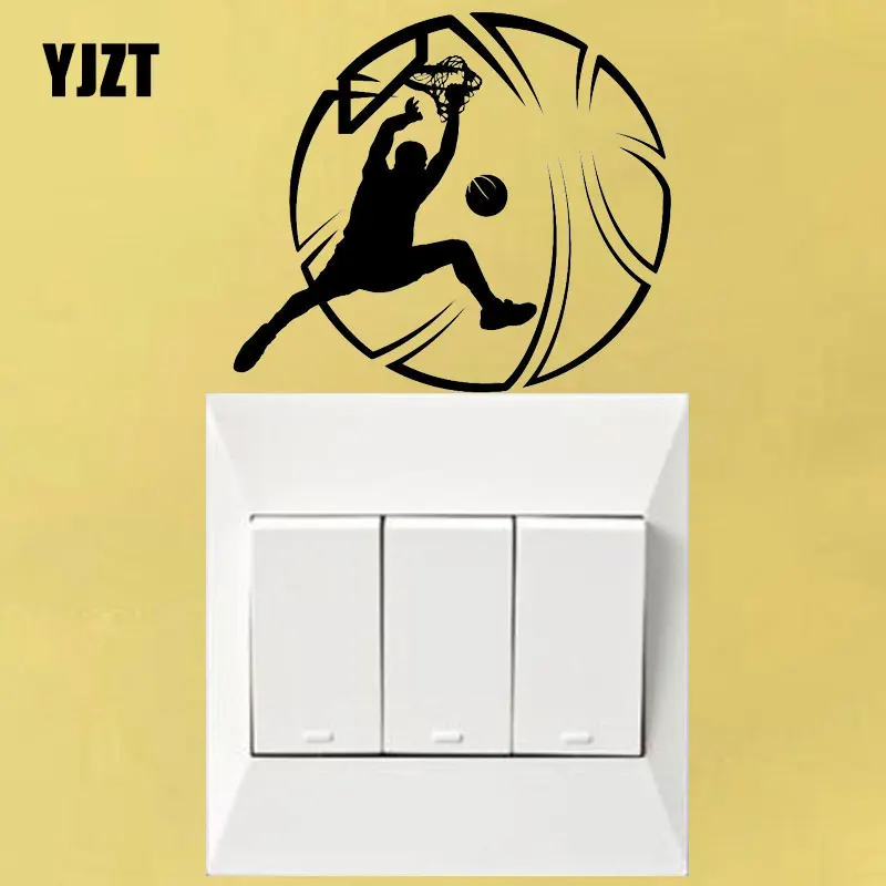 YJZT Vinyl Decal Sport Basketball Player Ball Wall Sticker Decor 8SS2145 | Дом и сад