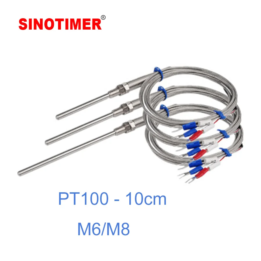 

3cm Stainless Steel Probe Tube PT100 RTD Resistance with 2m 3 Cable Wires for Temperature Controller