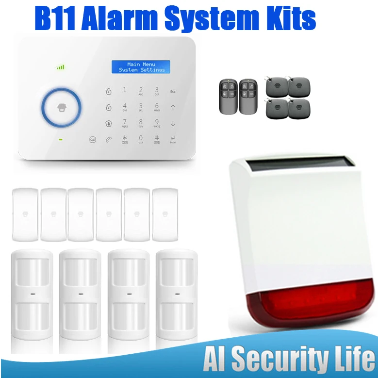 

Etiger Hot selling Chuango B11 Dual network PSTN and GSM burglar Security Alarm System CG00445kit