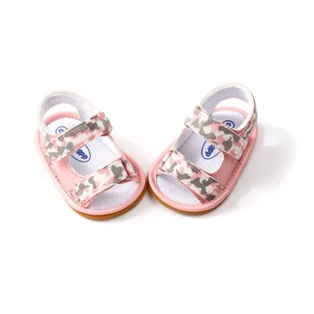 

2018 New Design Camo Baby Boy Girl Sandals Hook & Loop Clogs Flat With Rubber Sole Summer Infant Baby Shoes Wholesale