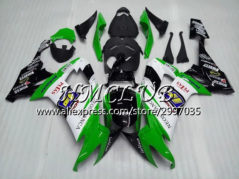 Кузов для KAWASAKI NINJA светло-зеленый ZX10R ZX1000C 2008 2009 2010 63HC. 16 ZX 10R ZX 10 R ZX1000 ZX-10R 08 09 10 обтекатель комплект - Цвет: No. 11