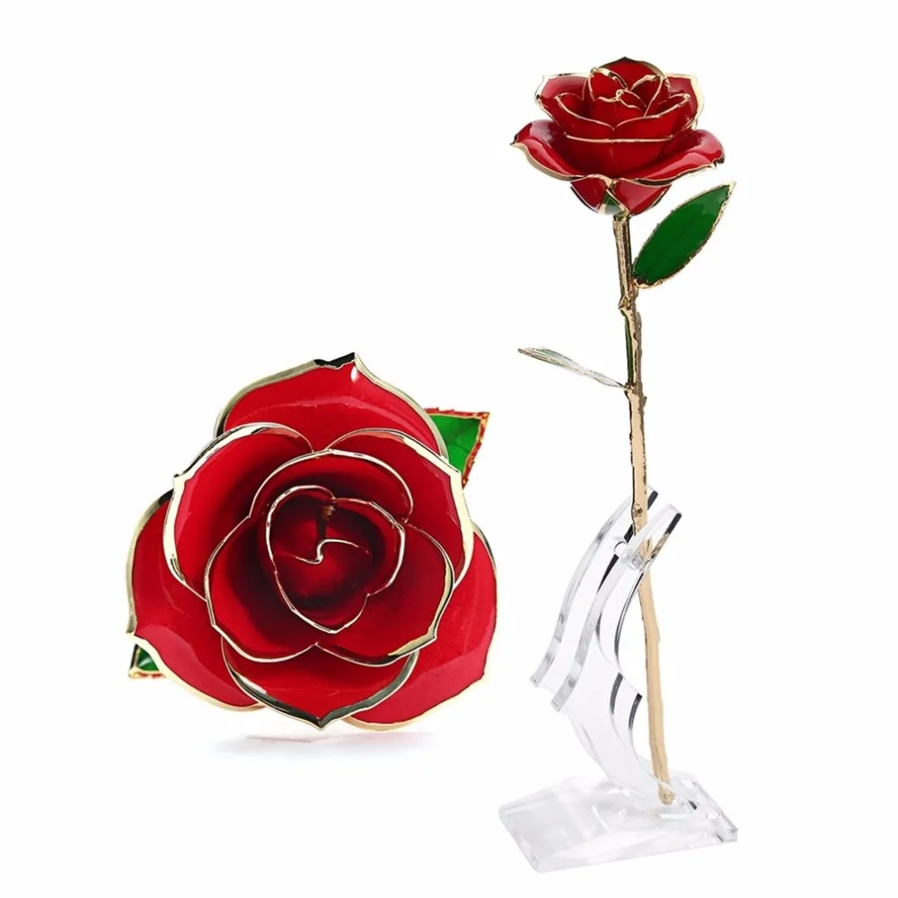 Искусственные цветы из фольги 24 к золотого цвета Love Forever Rose, лепестки тычинки розы, сушеные искусственные цветы для украшения дома, свадебный подарок
