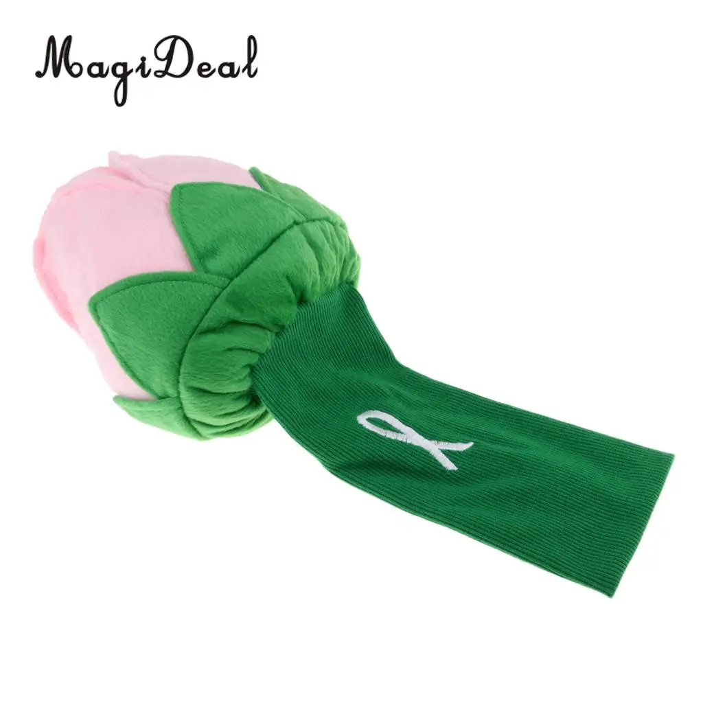 MagiDeal Novelty Rose Flower Universal Golf Wood Driver Head Cover Protection Headcover Accessories