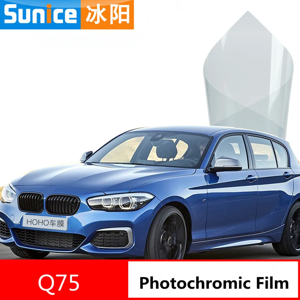 

Auto Car Front Windshield Nano Ceramic Photochromic Window Film Explosion Proof PET Energy Saving Smart Control Film 1.52x10m