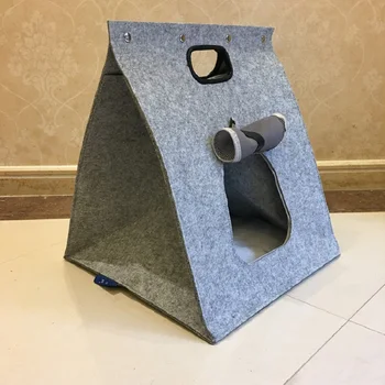 

Hot Warm Cat litter Felt Pet Products Collapsible Cat Tent Cat Supplies