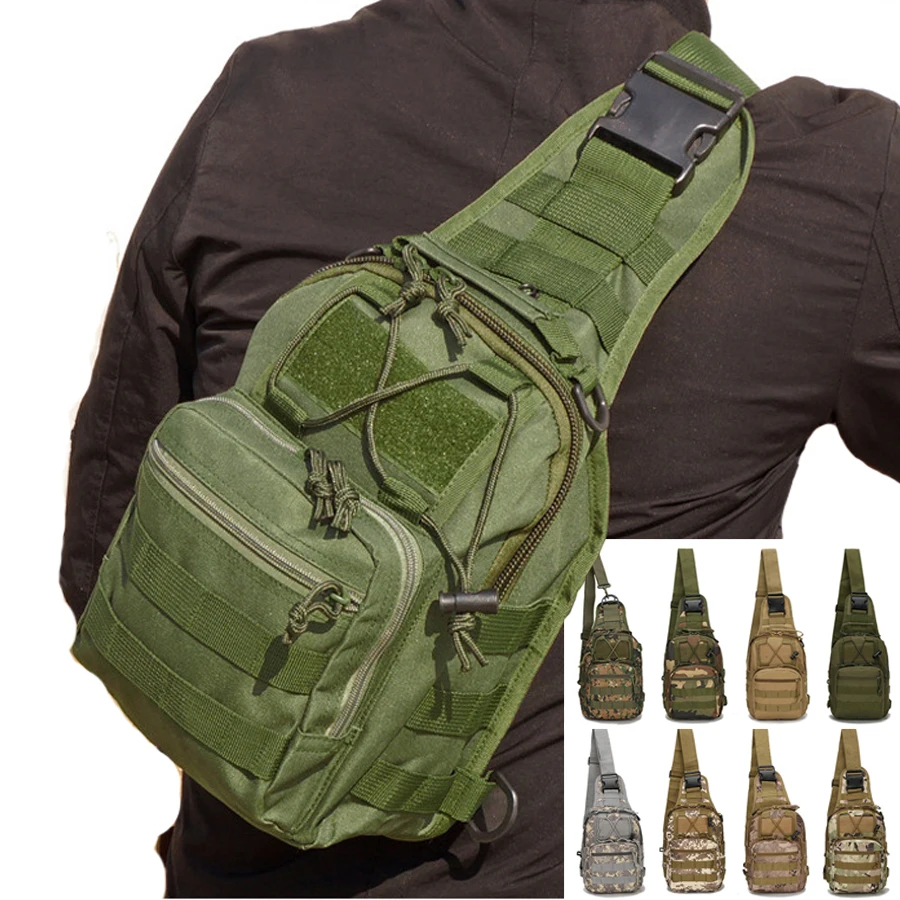 

600D Military Tactical Shoulder Bag Sling Backpack Army Camping Hiking Bag Outdoor Sports Bag Travel Trekking Hunting Backpack