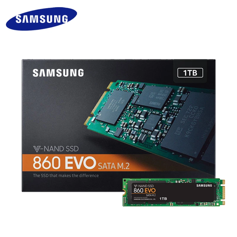 SAMSUNG SSD 860 EVO M.2 2280 SATA 1 ТБ 500GB 250GB Внутренний твердотельный диск жесткий диск HDD M2 ноутбук Настольный ПК TLC PCLe M.2