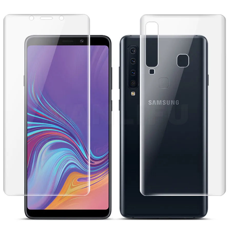 

Front+Back Soft TPU Hydrogel Full Cover Premium Screen Protector For Samsung Galaxy A9 A7 A8 A6 Plus 2018 Clear Film A50 -A505F